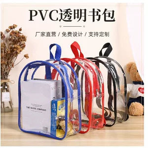 Children's Day Baby Walking Backpack Transparent Pvc Backpack Toy Snack Jelly Storage Zipper Gift Bag
