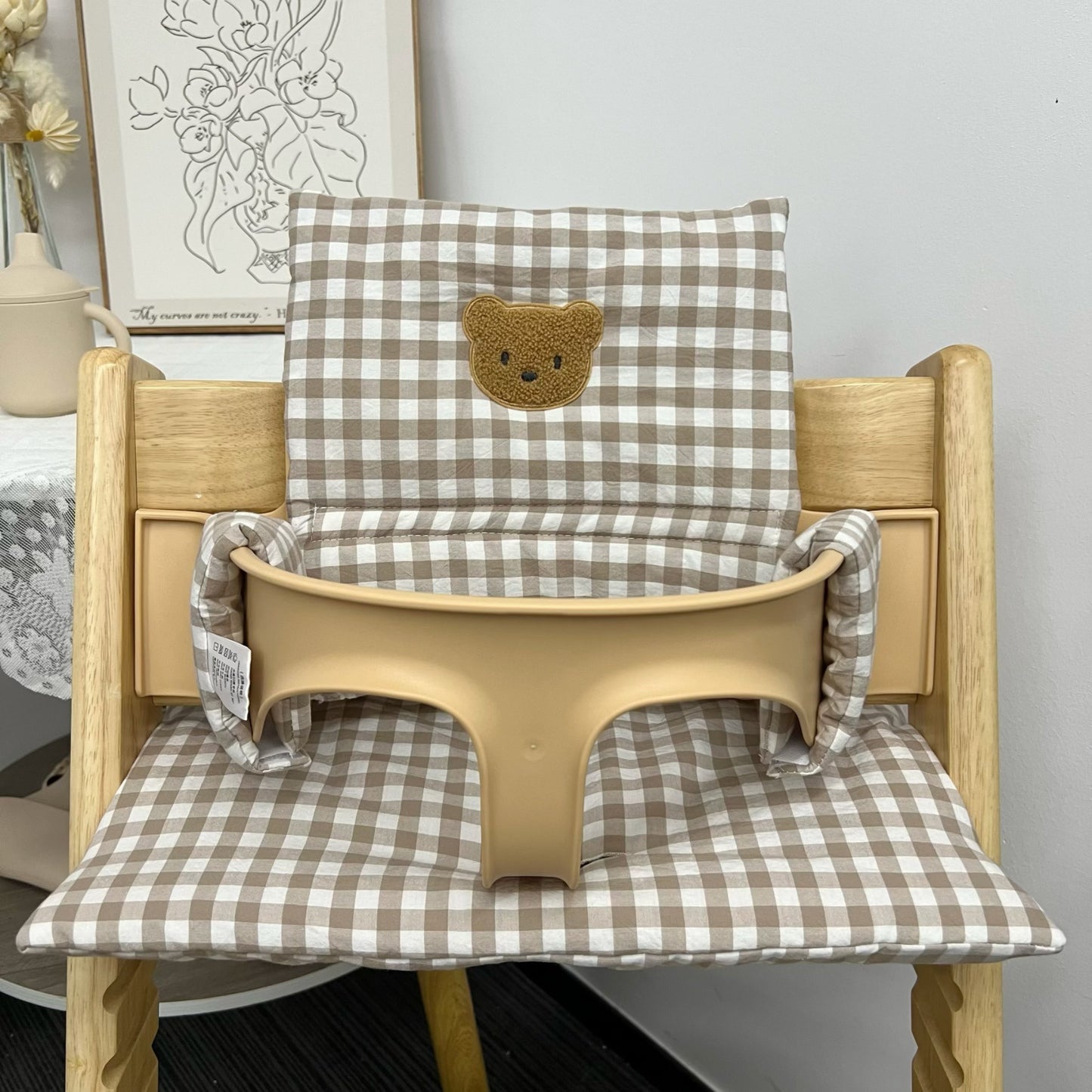 Ins Nordic Style Baby Dining Chair Children's Growth Chair Cushion Baby Dining Chair Cushion Waterproof and Urine-proof Sitting