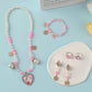 mermaid necklace diy pearl non-allergic beaded suit children cute mermaid princess necklace jewelry