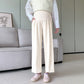 Pregnant Women's Pants Cropped Pants Sticky Rice Pants Autumn and Winter fleece-lined Thickened Loose All-match Wide-leg Pants Sagging Slimming Granny Pants