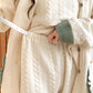 Lunar Clothing Spring and Autumn Air Cotton Postpartum Lactation Three-piece Set Pregnant Women's Pajamas Winter Wear in Delivery Room