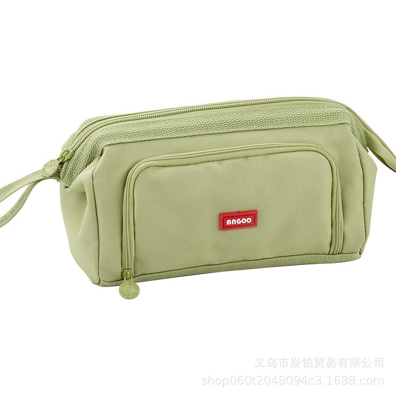 Korean Style Boat-Shaped Large-Capacity Multi-Layer Oxford Pencil Bag Multi-Functional Portable Stationery Box Simple Student Storage Pencil Bag
