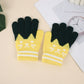 Winter Kidsren's Gloves Are Warm and Velvet to Prevent Cold. Primary School Students Write Boys and Girls Baby Sets Jacquard Gloves Kittens