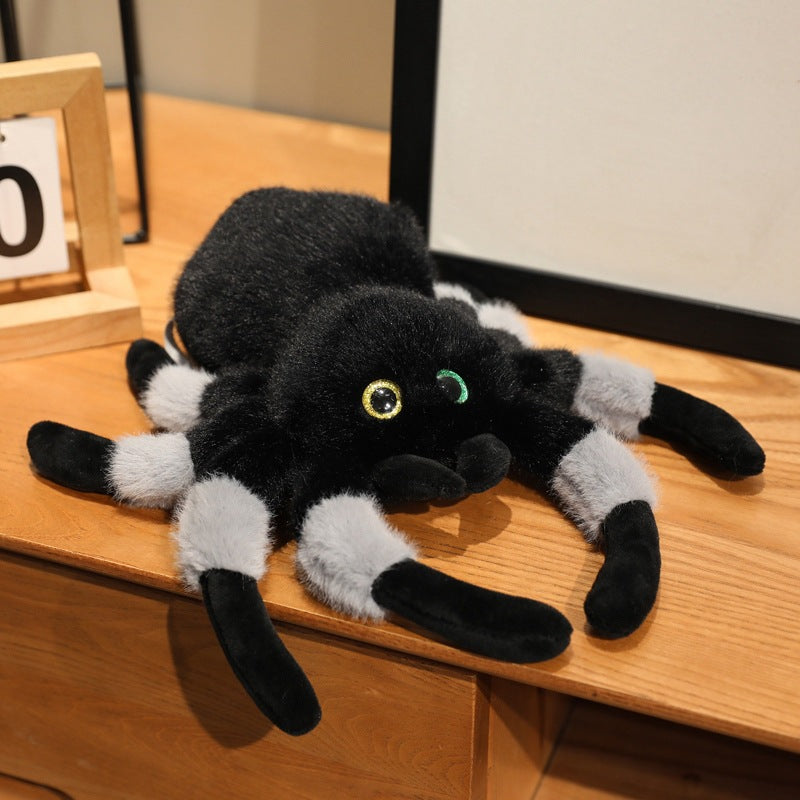 Simulated Spider Plush Toy Doll Bag Pendant Keychain Cute Little Spider Doll Funny Birthday Gift