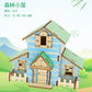 Wooden 3d three-dimensional puzzle snail cottage assembly model girl diy cottage gift children's small house building blocks