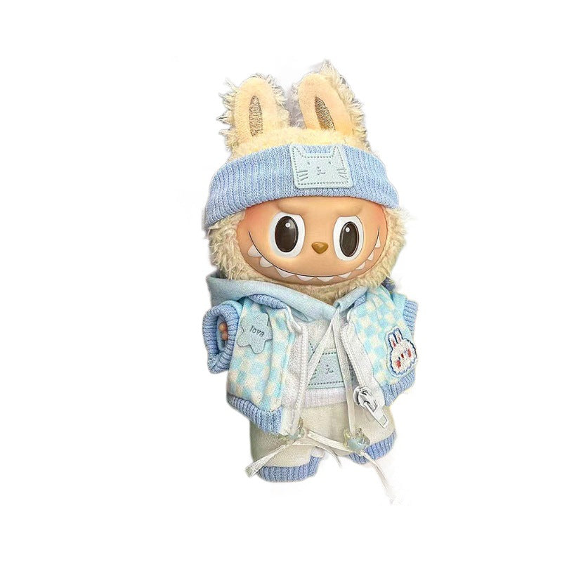Suitable for 17cm Labubu Baby Clothes Doll Clothes Sweatshirt Winter Suit First and Third Generation Pendant