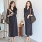 Pregnant women autumn dress 2024 new fashion French sweet doll collar knitted dress