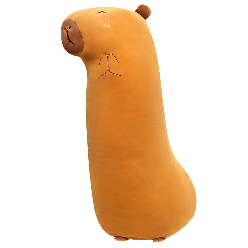 Capybara Long Pillow for Boys Sleeping Bedside Cushion for Girls Sleeping Side Sleeping Pillow with Clip Legs