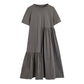 Maternity Wear Summer Dress Summer Loose Short-Sleeved Skirt Asymmetrical Mid-Length Trendy Mom Maternity Dress Summer Skirt
