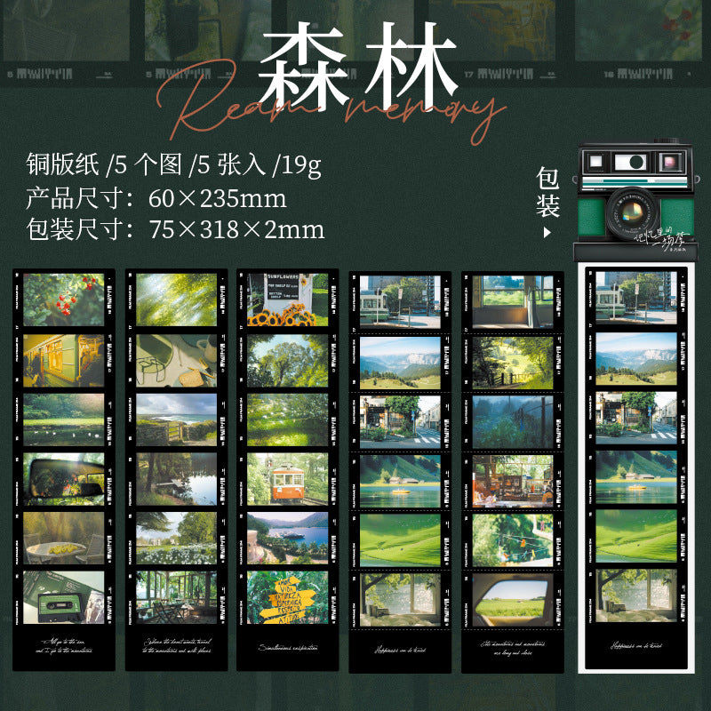 A Dream in Memory Film Film Stickers Retro Old Film Film Strips Handbook Collage Basics