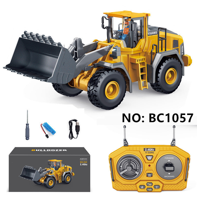 Children's remote control dump truck toy boy dump truck model excavator engineering transporter truck alloy excavator