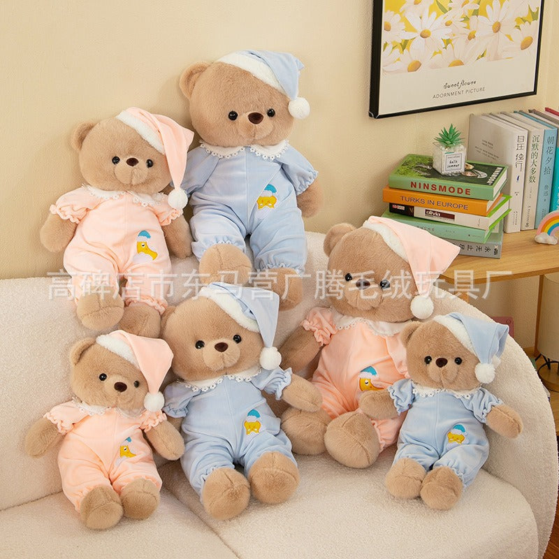 Cute Pajamas Bear Doll Plush Toy Children Cartoon Doll for Girlfriend Birthday Gift Couple Bear