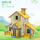 Wooden 3d three-dimensional puzzle snail cottage assembly model girl diy cottage gift children's small house building blocks