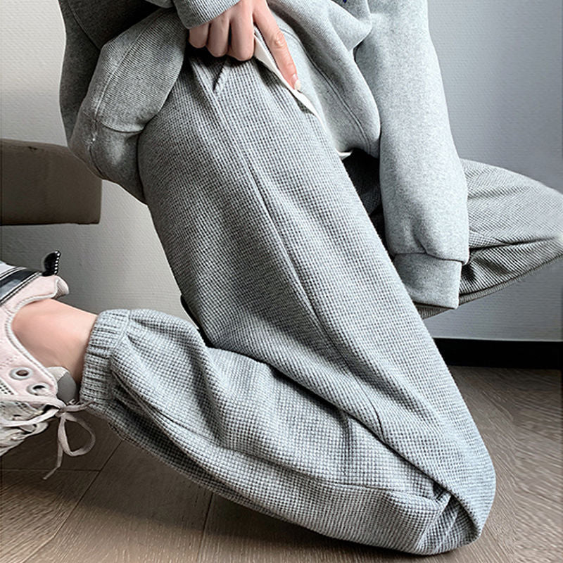 Pregnant Women's Pants Spring 2023 Fashion Outer Wear Loose Waffles Bumper Pants Leg Trousers Casual Sports Sweatpants