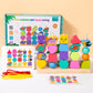 Children's Beaded Column Puzzle Educational Toy Intelligence Box Wooden Shape Matching Baby Geometric Shape Recognition