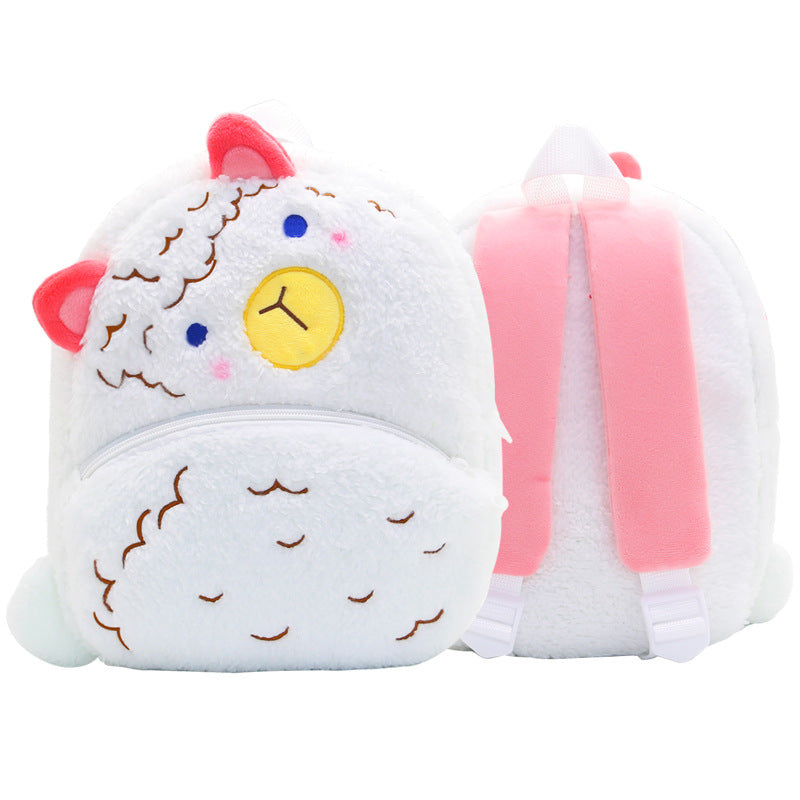 Cute Cartoon Animal Children's Backpack Stall Supply Backpack Kindergarten Plush Backpack Children's Bag Orderable Printing