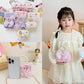 Korean Style Princess Handbag Fashion Bow Children Shoulder Bag Stylish Cute Girl Small Square Bag