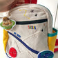 2024 New Children's Kindergarten Cartoon Boys and Girls Sun Long Neck Small Dinosaur Shoulder Flip Fruit Small Backpack