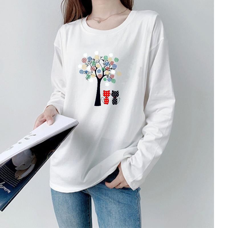 Out to wear nursing clothes spring and autumn clothes nursing maternity clothes moon clothes long sleeve outer home clothes loose T-shirt autumn