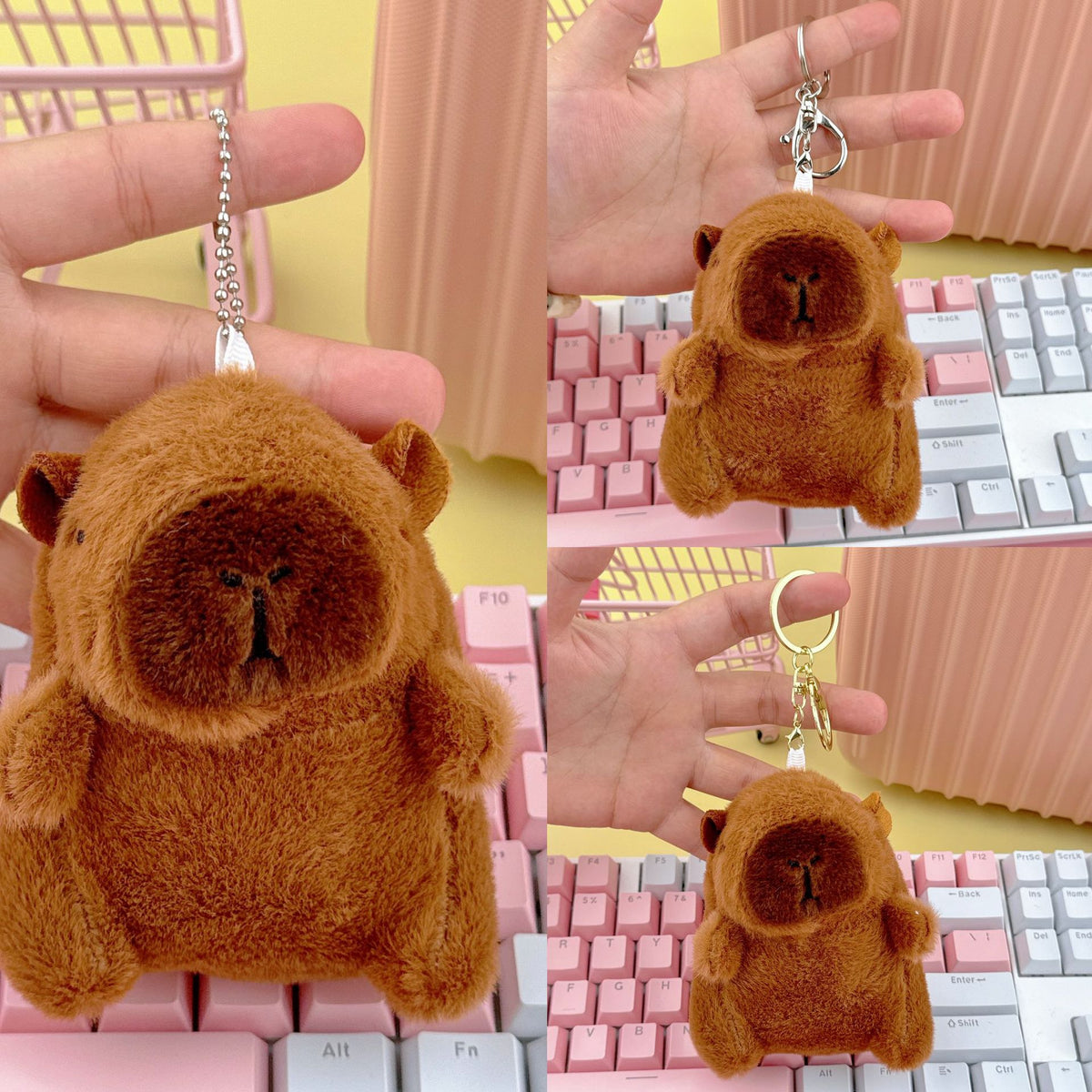Cross-Border Capybara Mascot Backpack Small Pendant Keychain Chinese Style Zodiac Pendant Couple Ugly Doll
