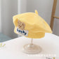 Spring and Autumn Korean Style Baby Boy and Girl Candy Color All-match Knitted Beret Children's Western Style Casual Wool Hat Paintler Hat