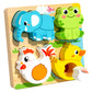 Children's three-dimensional puzzle board wooden Montessori early education puzzle matching building blocks baby 1 to 2 years old 3 boys female 6 toys