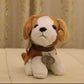 Factory wholesale simulation of eight dogs plush toys husky schnaub puppet children's birthday gift