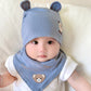 Katu Bear Infant Hat Spring & Fall 3-6-12 Months Male and Female Baby Pullover Hat Cotton 100-Day Sleeping Hat