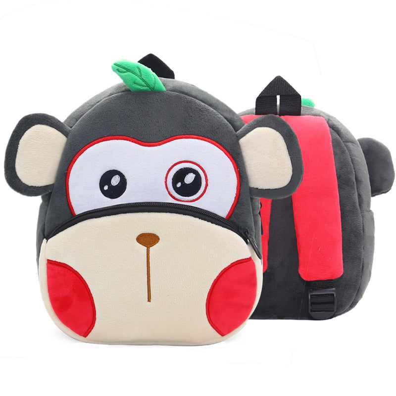 Cute Cartoon Animal Children's Backpack Stall Supply Backpack Kindergarten Plush Backpack Children's Bag Orderable Printing