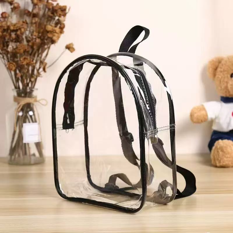 Children's Day Baby Walking Backpack Transparent Pvc Backpack Toy Snack Jelly Storage Zipper Gift Bag