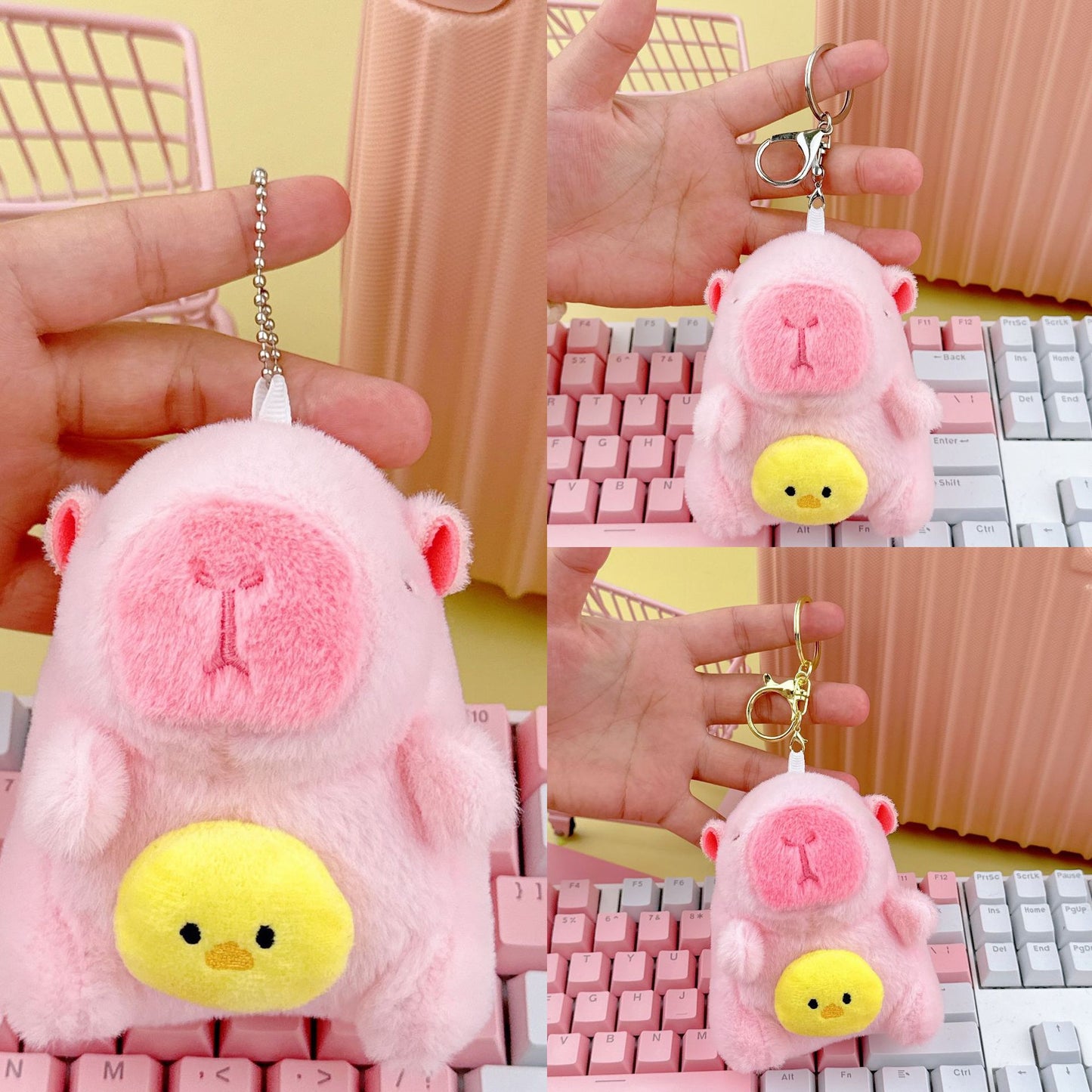 Cross-Border Capybara Mascot Backpack Small Pendant Keychain Chinese Style Zodiac Pendant Couple Ugly Doll