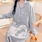 Lunar Clothing Spring and Autumn Air Cotton Thick Postpartum Breastfeeding dress Doll Collar Pregnant Women Pajamas for Outer Wear