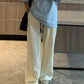 Spring and Summer Pregnant Women's Drawstring Ice Silk Wide Leg Pants Pregnant Women's Summer Thin Texture Sense Dipping Yamamoto Pants Casual Small