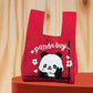 Panda New Knitted Bag Women's Handbag Wide Hand Gift Back Gift Bag Cute Panda Knitted Bag Hand Gift