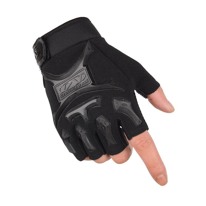 Children's Protective Anti-Slip Combat Half-Finger Sports Gloves Adult Parent-Child Tactical Gloves Outdoor Cycling and Mountaineering