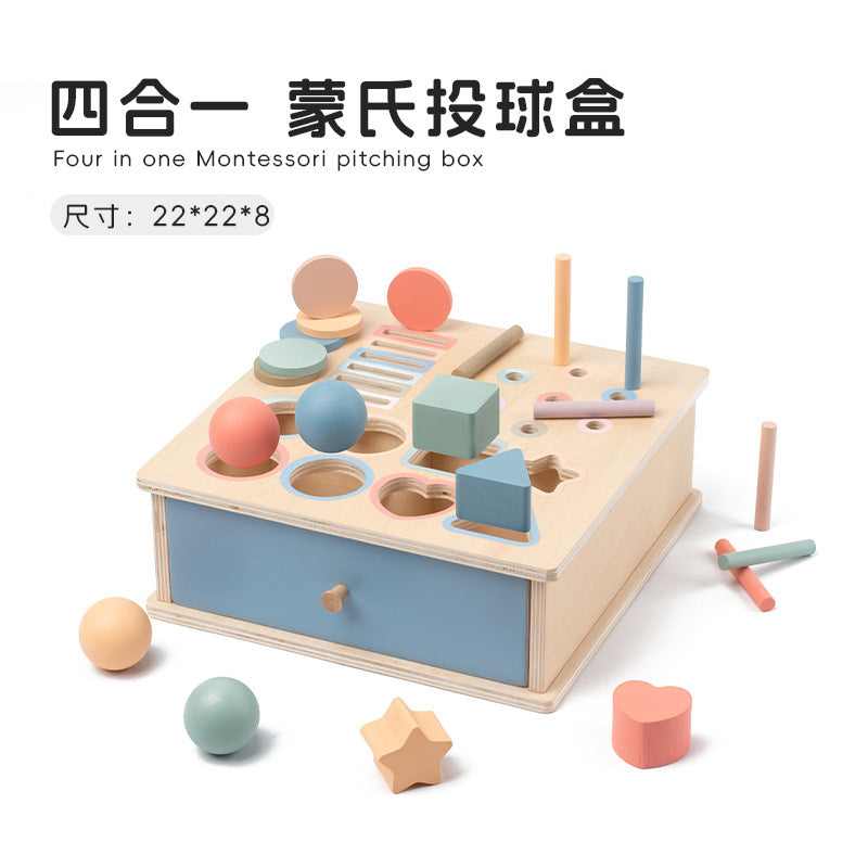 Montessori Classification Early Education Coin Box Baby Color Cognitive Shape Building Blocks Matching Teaching Aids Baby Educational Toys