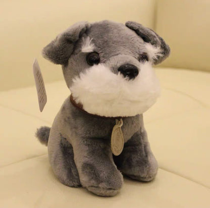 Factory wholesale simulation of eight dogs plush toys husky schnaub puppet children's birthday gift