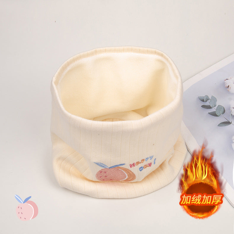 Children's Neck Warmer Autumn and Winter Fleece-Lined Warm A-Class Scarf Thickened Windproof Neck Gaiter Multifunctional Hat Neck Protector Cartoon