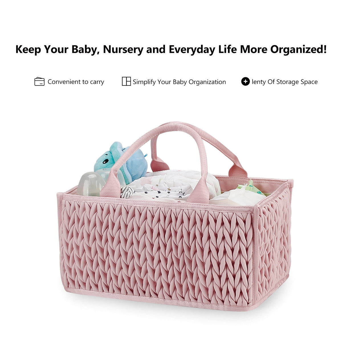Baby Diaper Storage Bag Large Capacity Diapers Diapers Portable Portable Storage Basket Waterproof Partition
