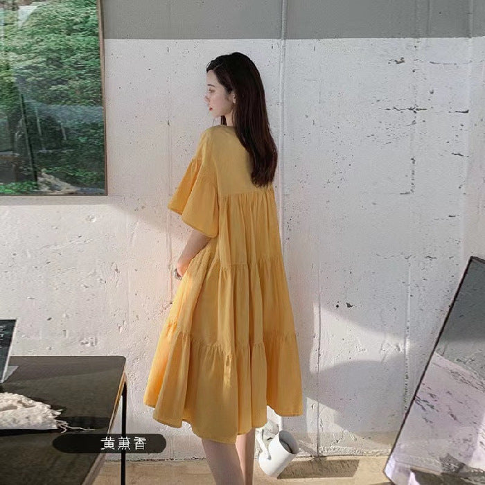Maternity Summer Dress suit Summer Long Skirt Korean Summer Hot Mom Fashion Pregnancy plus size dress