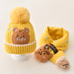 Children's Hat Boy's Winter Baby's Wool Hat Ear Protection Boy's Scarf suit Girl's Baby Toddler Autumn and Winter
