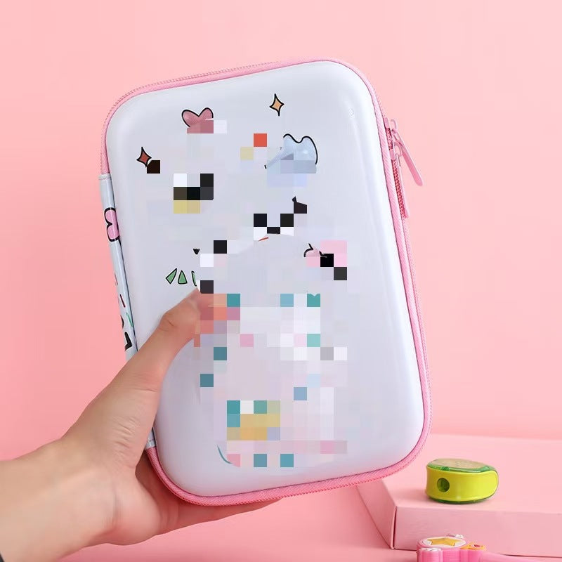 3D New Cute Eva Stationery Box Children's Multifunctional Large Capacity Pencil Bag Student Portable Square Pencil Box
