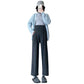 Pregnant Women's Pants Cropped Pants Sticky Rice Pants Autumn and Winter fleece-lined Thickened Loose All-match Wide-leg Pants Sagging Slimming Granny Pants