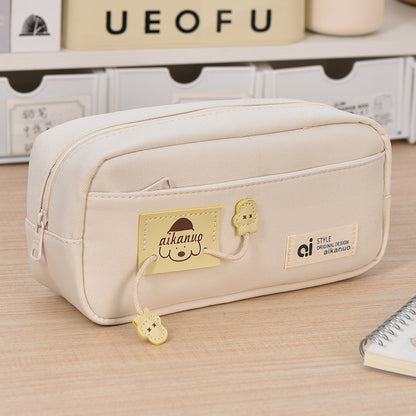 Internet Celebrous Explosions Zipper Dog Repair Pencil Bag Girls High Color Value Large Capacity Double Layer Storage Bag Puppy Pencil Bag Factory
