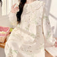 Lunar Clothing Spring and Autumn Air Cotton Thick Postpartum Breastfeeding dress Doll Collar Pregnant Women Pajamas for Outer Wear