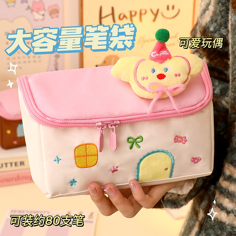 2026 New Style House Pencil Case for Junior High School Girls and Elementary School Students, High-Value Stationery Box for Girls, Large-Capacity Pencil Case