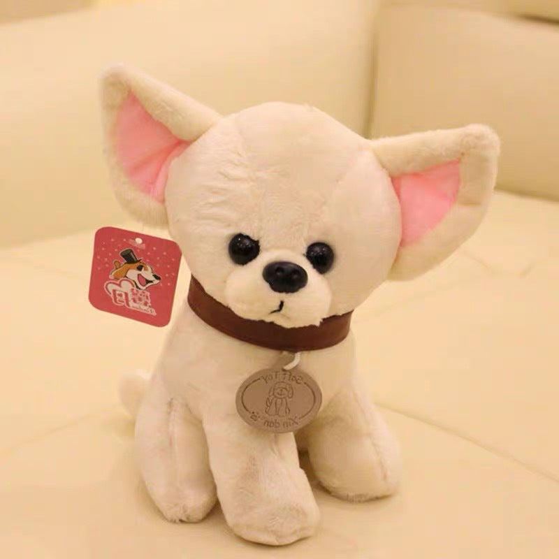 Factory wholesale simulation of eight dogs plush toys husky schnaub puppet children's birthday gift