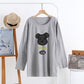Breastfeeding Long-sleeved T-shirt Top Long-sleeved Korean Pregnant Women Autumn Loose Breastfeeding Moon Clothing Home Pajamas Autumn and Winter