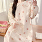Lunar Clothing Spring and Autumn Air Cotton Thick Postpartum Breastfeeding dress Doll Collar Pregnant Women Pajamas for Outer Wear
