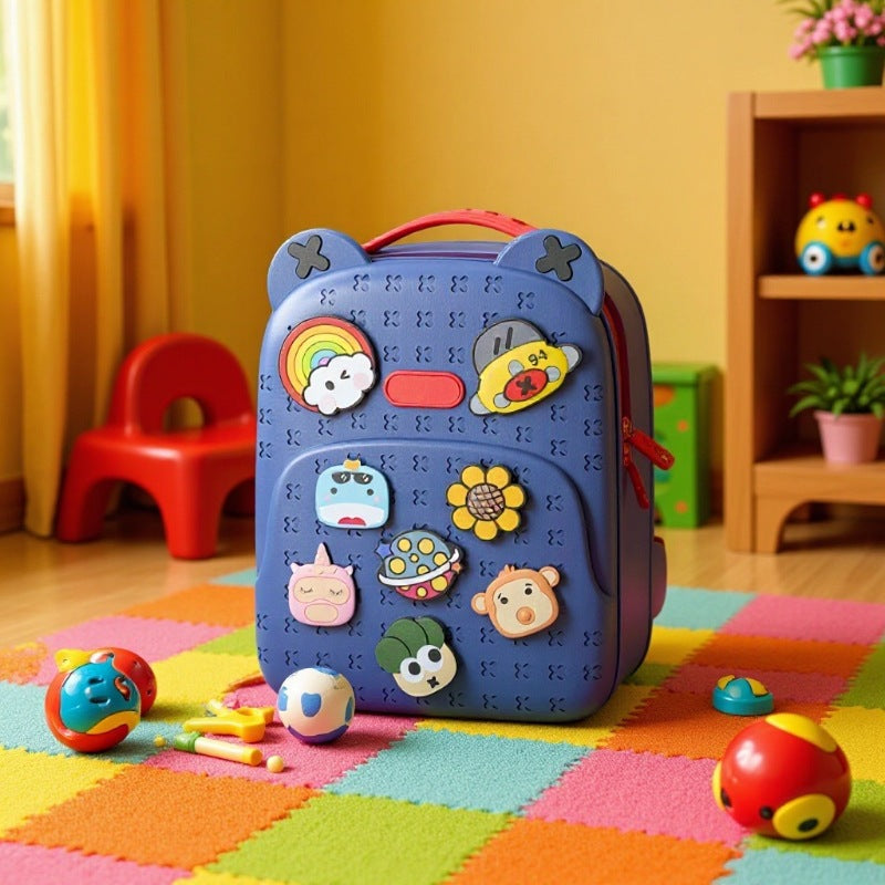 Factory Direct Delivery School Kindergarten Eva Small Boy and Girl Schoolbag Childlike Cute Ultra-Light Antibacterial Backpack